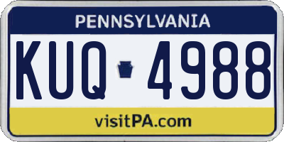 PA license plate KUQ4988