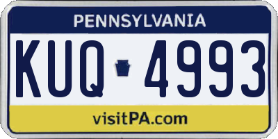 PA license plate KUQ4993