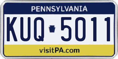 PA license plate KUQ5011