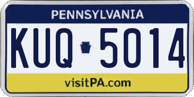 PA license plate KUQ5014