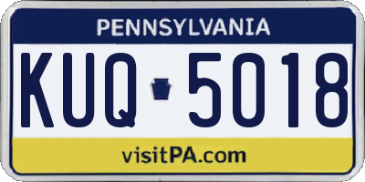 PA license plate KUQ5018