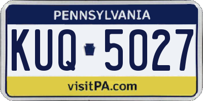 PA license plate KUQ5027