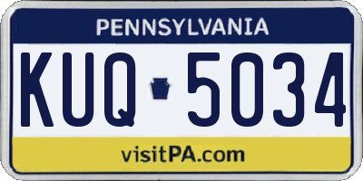 PA license plate KUQ5034