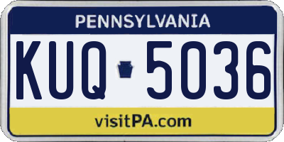PA license plate KUQ5036