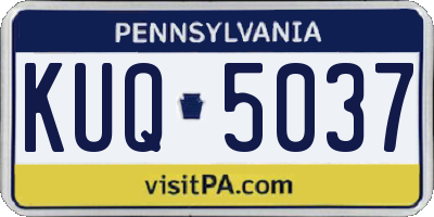 PA license plate KUQ5037