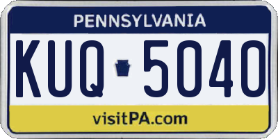 PA license plate KUQ5040