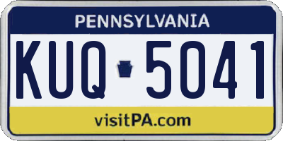 PA license plate KUQ5041
