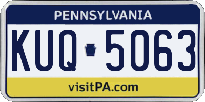 PA license plate KUQ5063