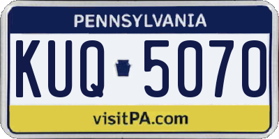 PA license plate KUQ5070