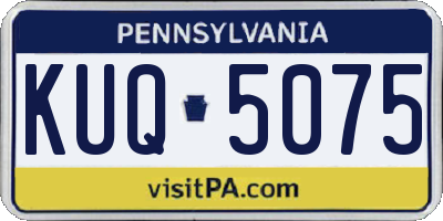 PA license plate KUQ5075