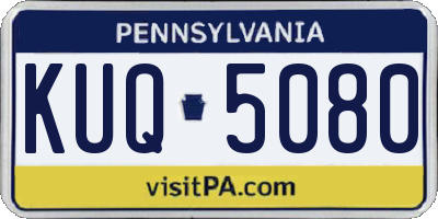 PA license plate KUQ5080