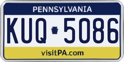 PA license plate KUQ5086
