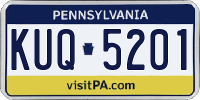PA license plate KUQ5201