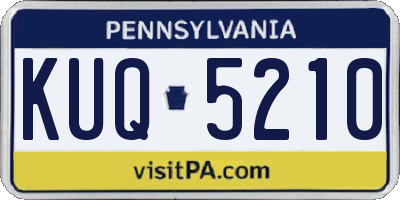 PA license plate KUQ5210