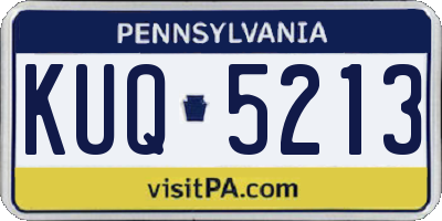 PA license plate KUQ5213