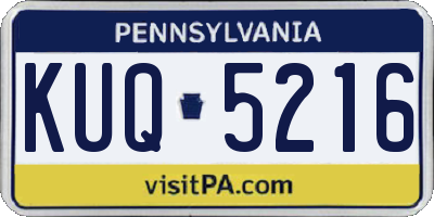 PA license plate KUQ5216