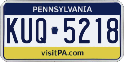 PA license plate KUQ5218
