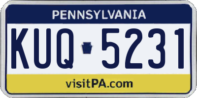PA license plate KUQ5231