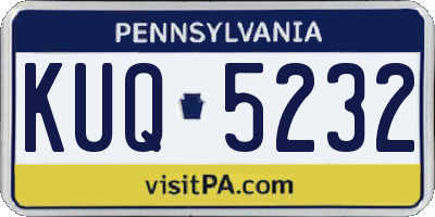 PA license plate KUQ5232