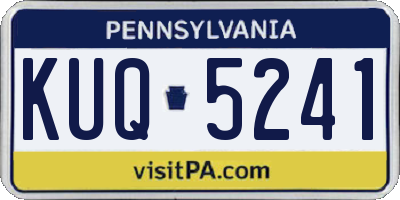 PA license plate KUQ5241