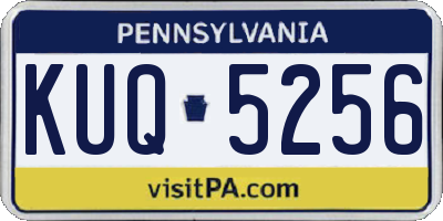 PA license plate KUQ5256