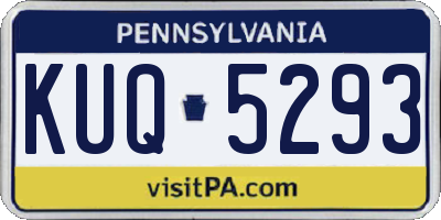 PA license plate KUQ5293