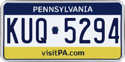 PA license plate KUQ5294