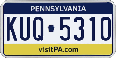 PA license plate KUQ5310
