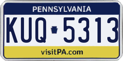 PA license plate KUQ5313