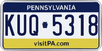 PA license plate KUQ5318