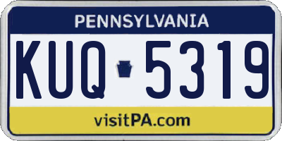 PA license plate KUQ5319