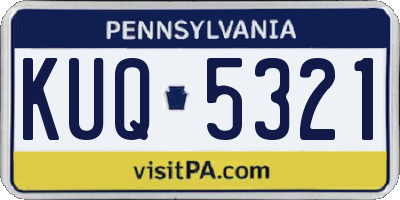 PA license plate KUQ5321