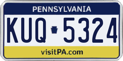 PA license plate KUQ5324