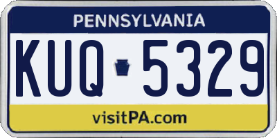 PA license plate KUQ5329