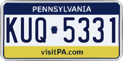 PA license plate KUQ5331