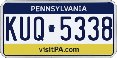 PA license plate KUQ5338