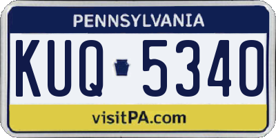 PA license plate KUQ5340