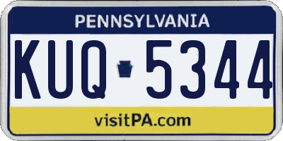 PA license plate KUQ5344