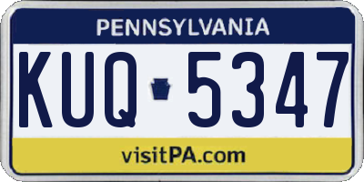 PA license plate KUQ5347