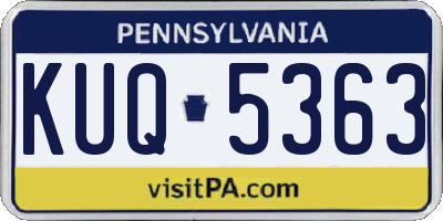 PA license plate KUQ5363