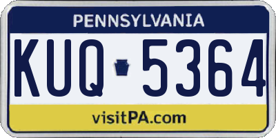 PA license plate KUQ5364