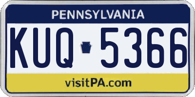PA license plate KUQ5366