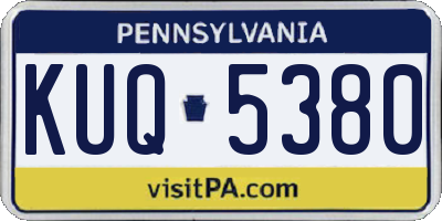 PA license plate KUQ5380