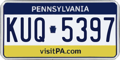 PA license plate KUQ5397