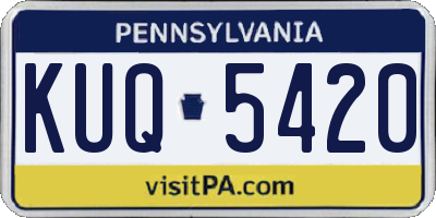 PA license plate KUQ5420