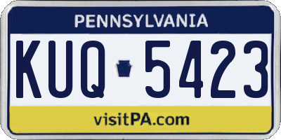 PA license plate KUQ5423