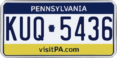 PA license plate KUQ5436