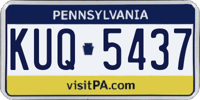 PA license plate KUQ5437