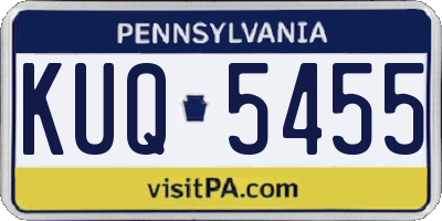 PA license plate KUQ5455