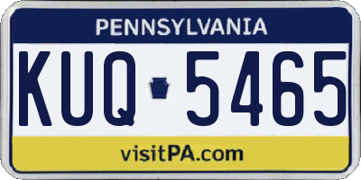 PA license plate KUQ5465